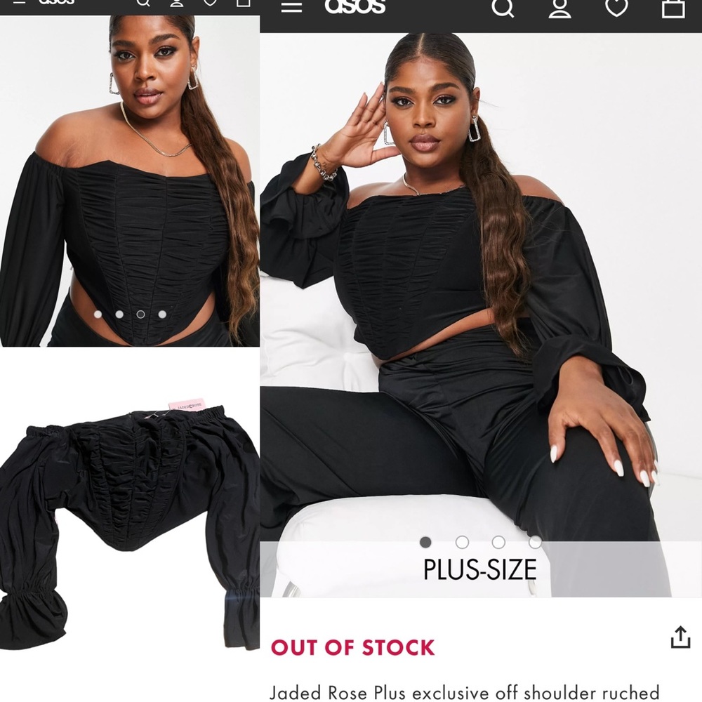 ASOS (Jaded Rose) ruched corset top